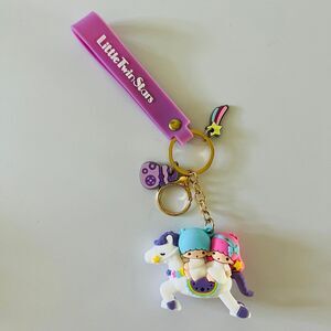 LITTLE TWIN STARS Keychain Keyring Key Fob Holder Bag Charm Accessories